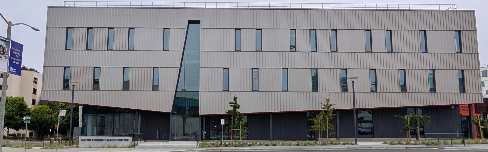Exterior of Gator Student Health Center